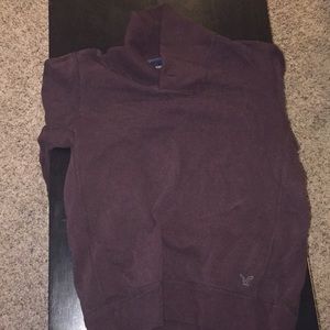 Sweater Burgundy M Amer Eagle Unique Collar